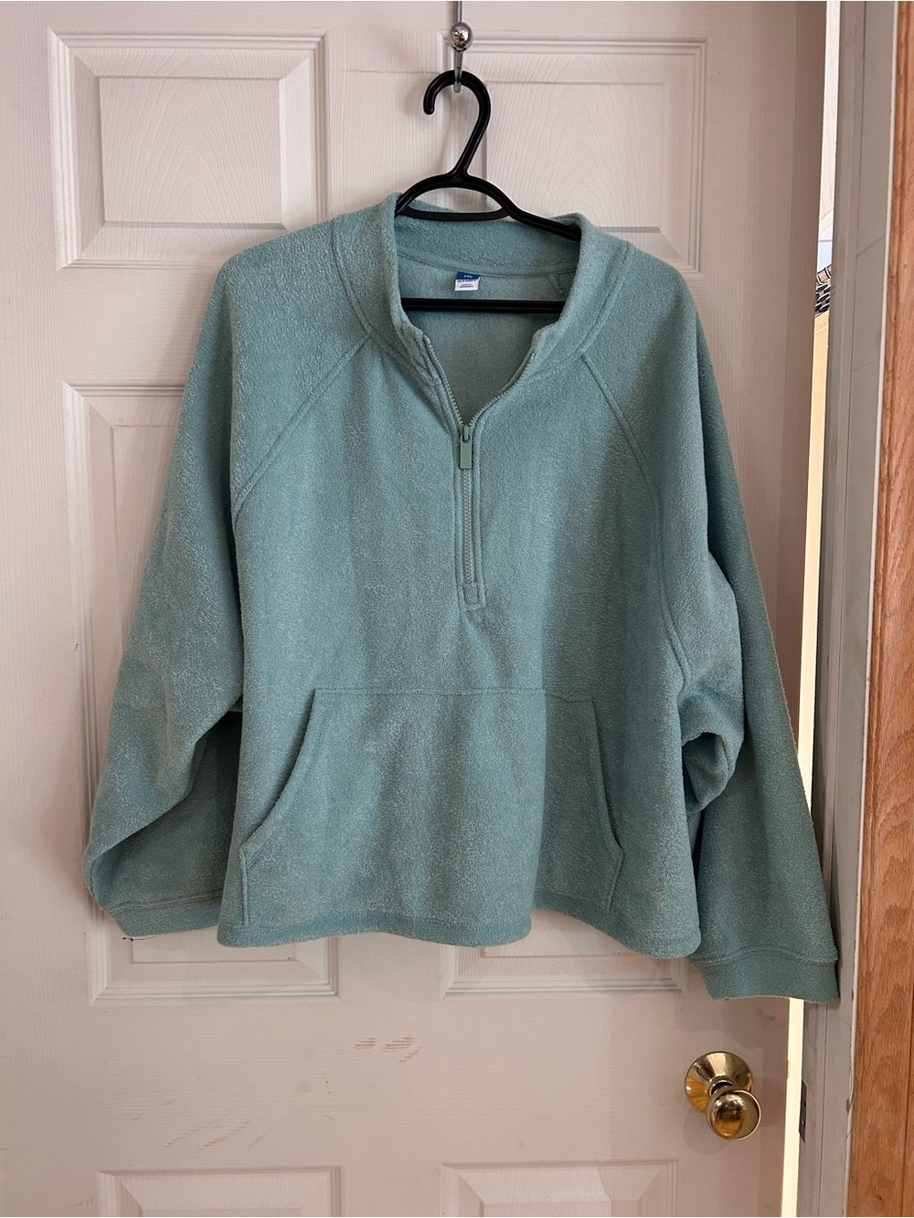 NWT Old Navy Quarter-Zip Fleece Pullover - Light Sage Green Size XXL